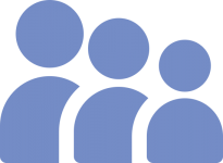 Symbolgrafik mit mehreren Personen als Zeichen für Familienbetrieb und Generationenwechsel bei FWZ Elektrotechnik