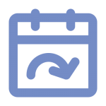 Kalender-Symbol mit Pfeil als Zeichen für Zukunftssicherheit und langfristige Planung im Smart Home